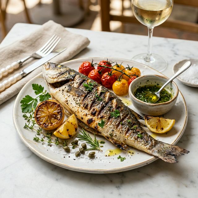 Grilled Mediterranean Seabass